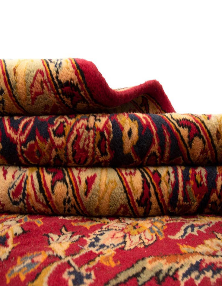 Detail image of  9' 9 x 13'  Hand Knotted Kashan Persian Wool Rug