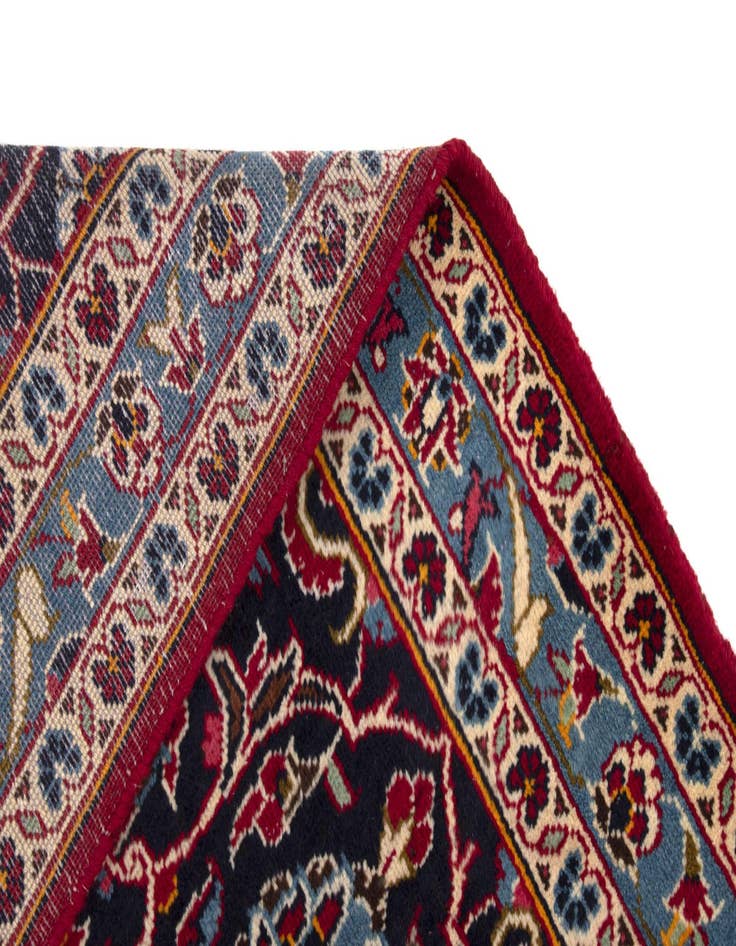 Detail image of  9' 9 x 13' 8  Hand Knotted Kashan Persian Wool Rug