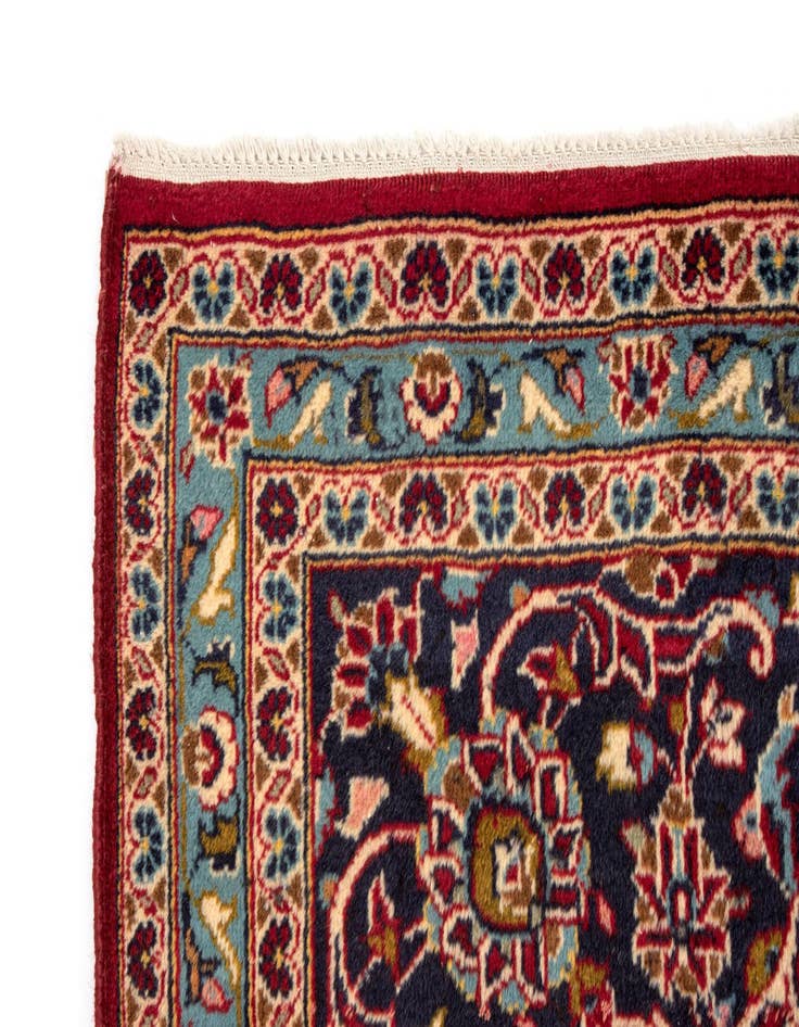 Detail image of  9' 5 x 12' 10  Hand Knotted Kashan Persian Wool Rug