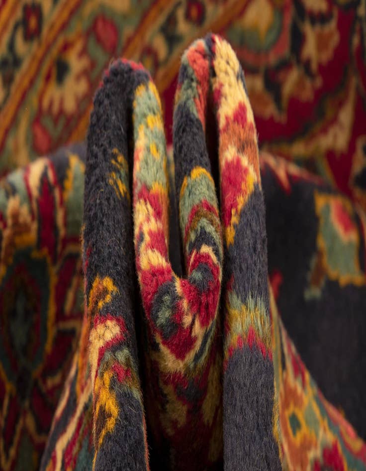 Detail image of  9' 7 x 13' 7  Hand Knotted Kashan Persian Wool Rug