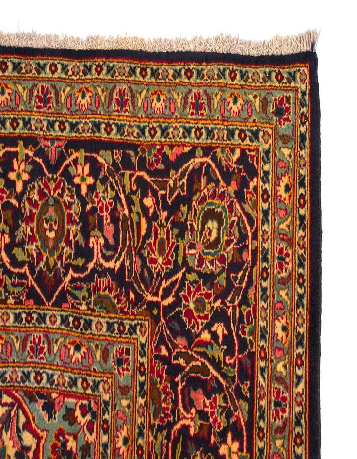 Detail image of  9' 7 x 13' 7  Hand Knotted Kashan Persian Wool Rug