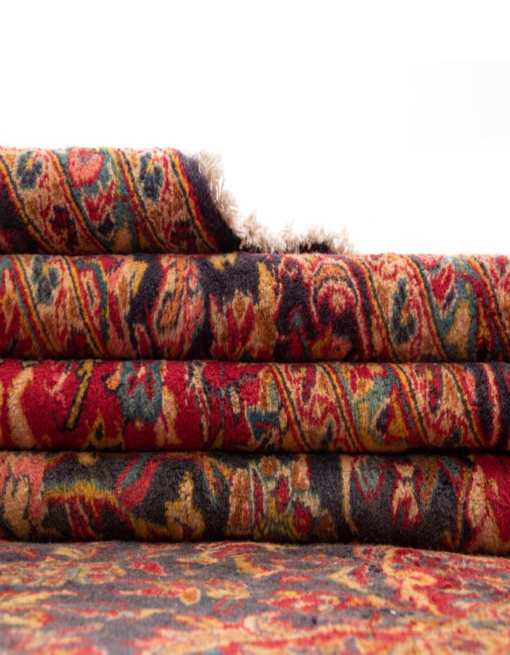 Detail image of  9' 6 x 14' 11  Hand Knotted Kashan Persian Wool Rug