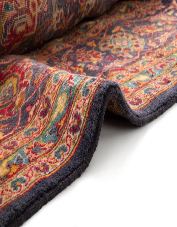 Detail image of  9' 6 x 14' 11  Hand Knotted Kashan Persian Wool Rug