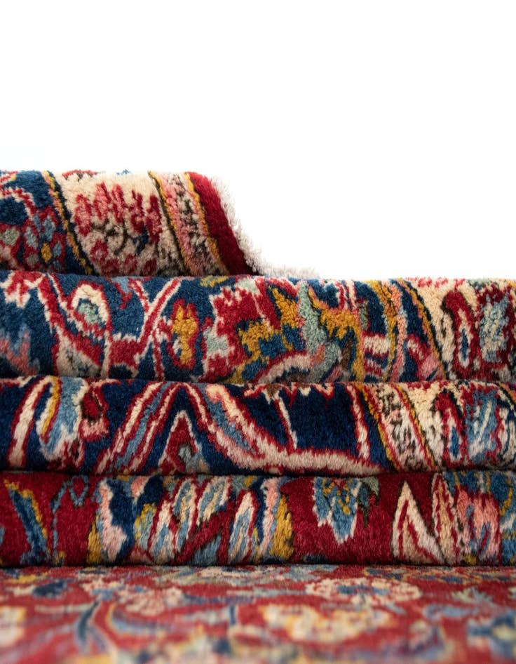 Detail image of  8' 10 x 12' 4  Hand Knotted Kashan Persian Wool Rug