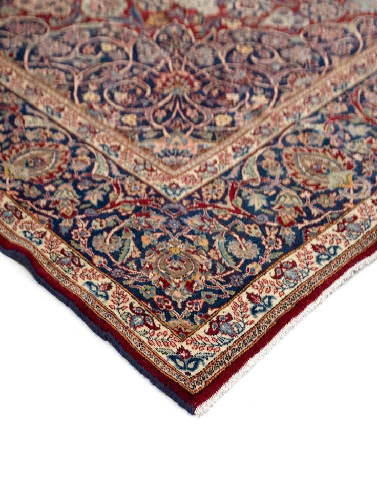 Detail image of  8' 10 x 12' 4  Hand Knotted Kashan Persian Wool Rug