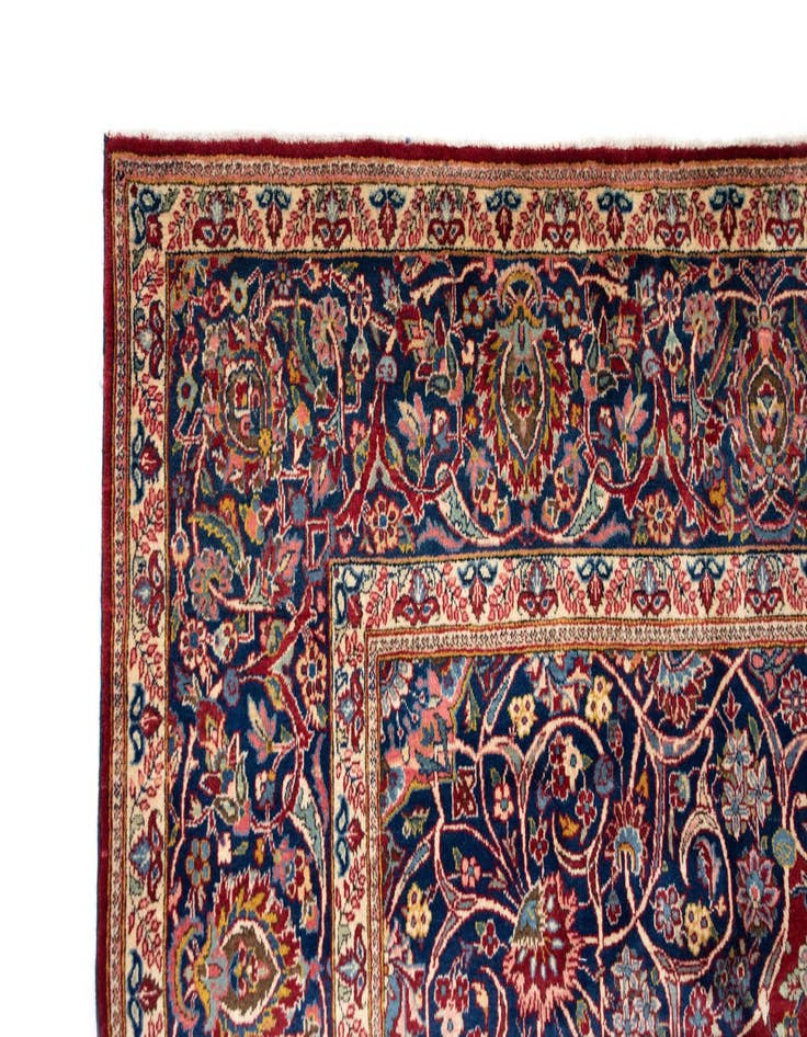 Detail image of  8' 10 x 12' 4  Hand Knotted Kashan Persian Wool Rug