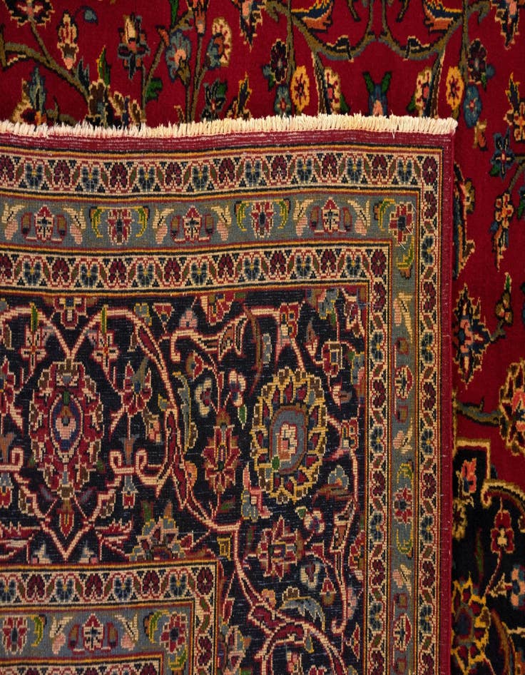 Detail image of  8' 3 x 11' 5  Hand Knotted Kashan Persian Rug