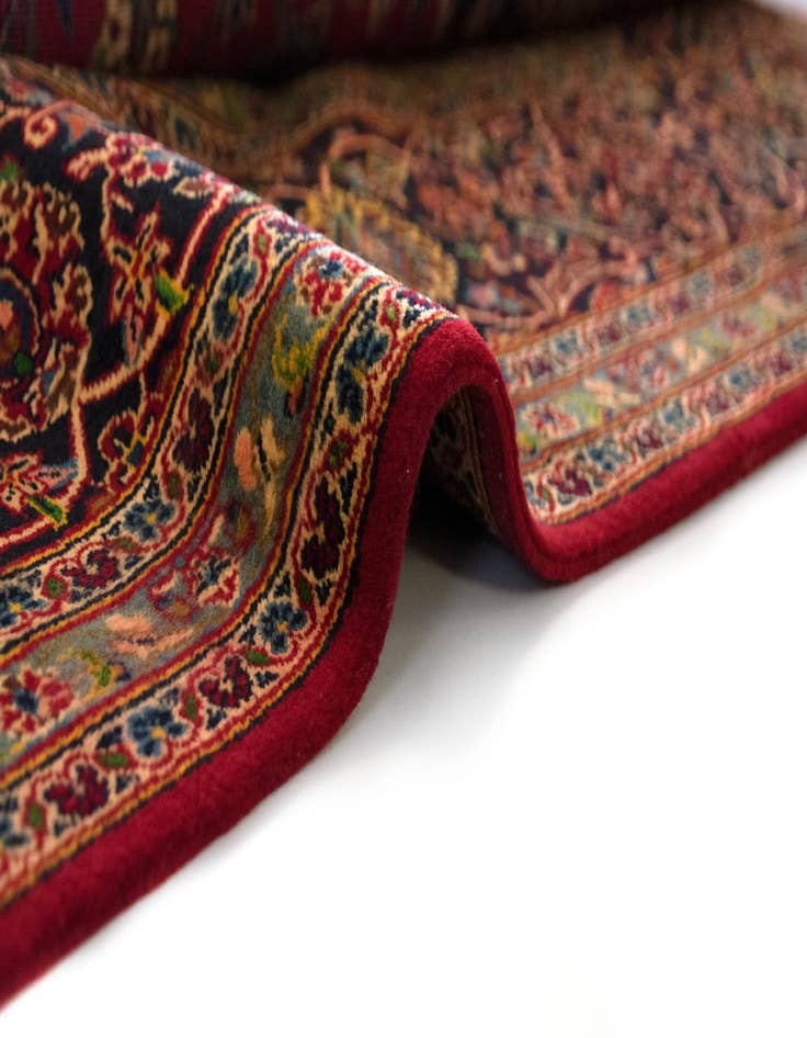 Detail image of  8' 3 x 11' 5  Hand Knotted Kashan Persian Rug