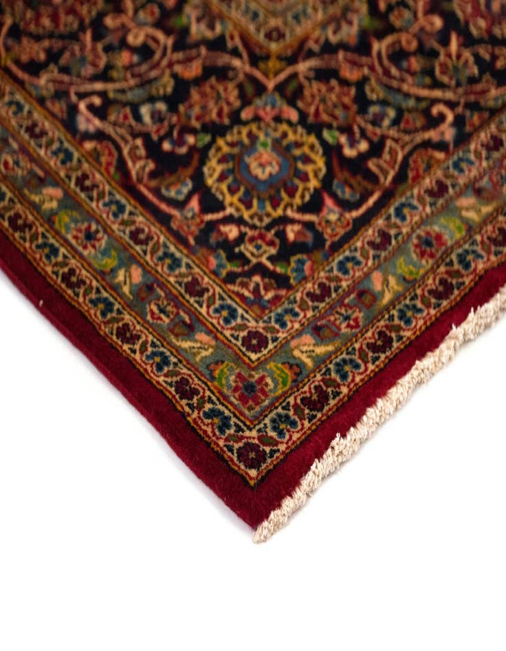 Detail image of  8' 3 x 11' 5  Hand Knotted Kashan Persian Rug