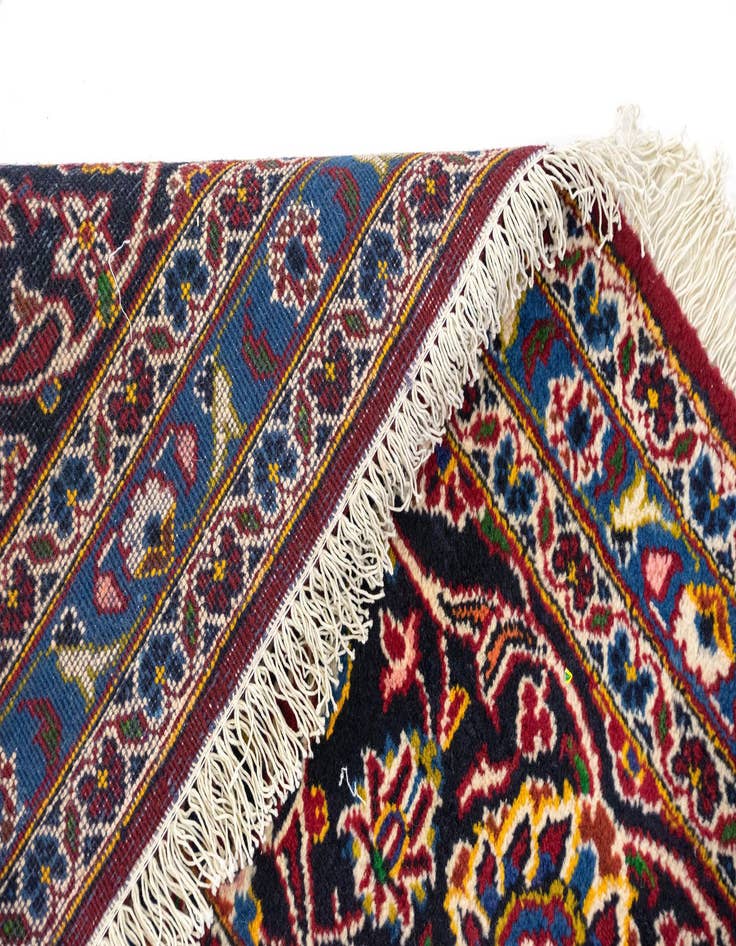 Detail image of  9' 11 x 12' 10  Hand Knotted Kashan Persian Wool Rug