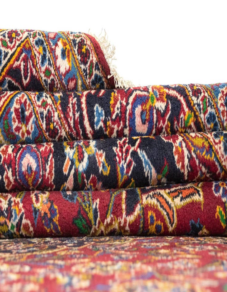 Detail image of  9' 11 x 12' 10  Hand Knotted Kashan Persian Wool Rug