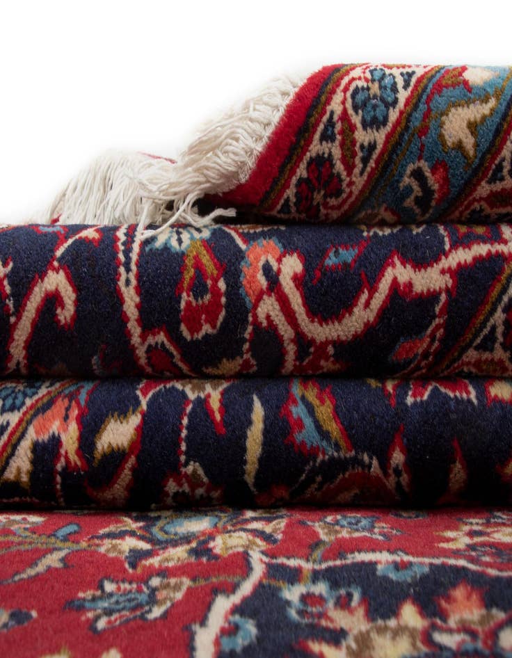 Detail image of  9' 8 x 13' 5  Hand Knotted Kashan Persian Wool Rug