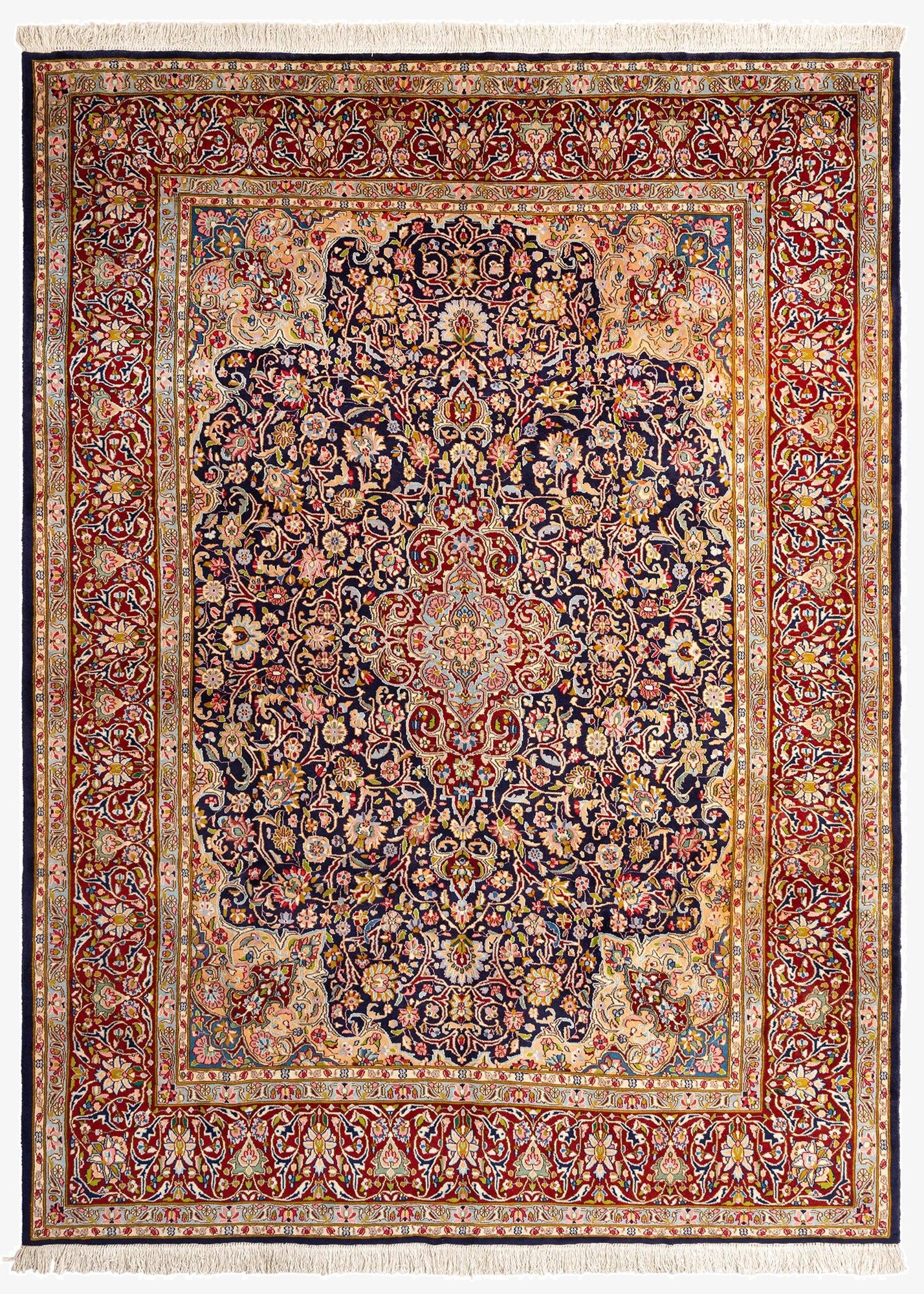  9' 9 x 13' 6 Kashan Wool Rug