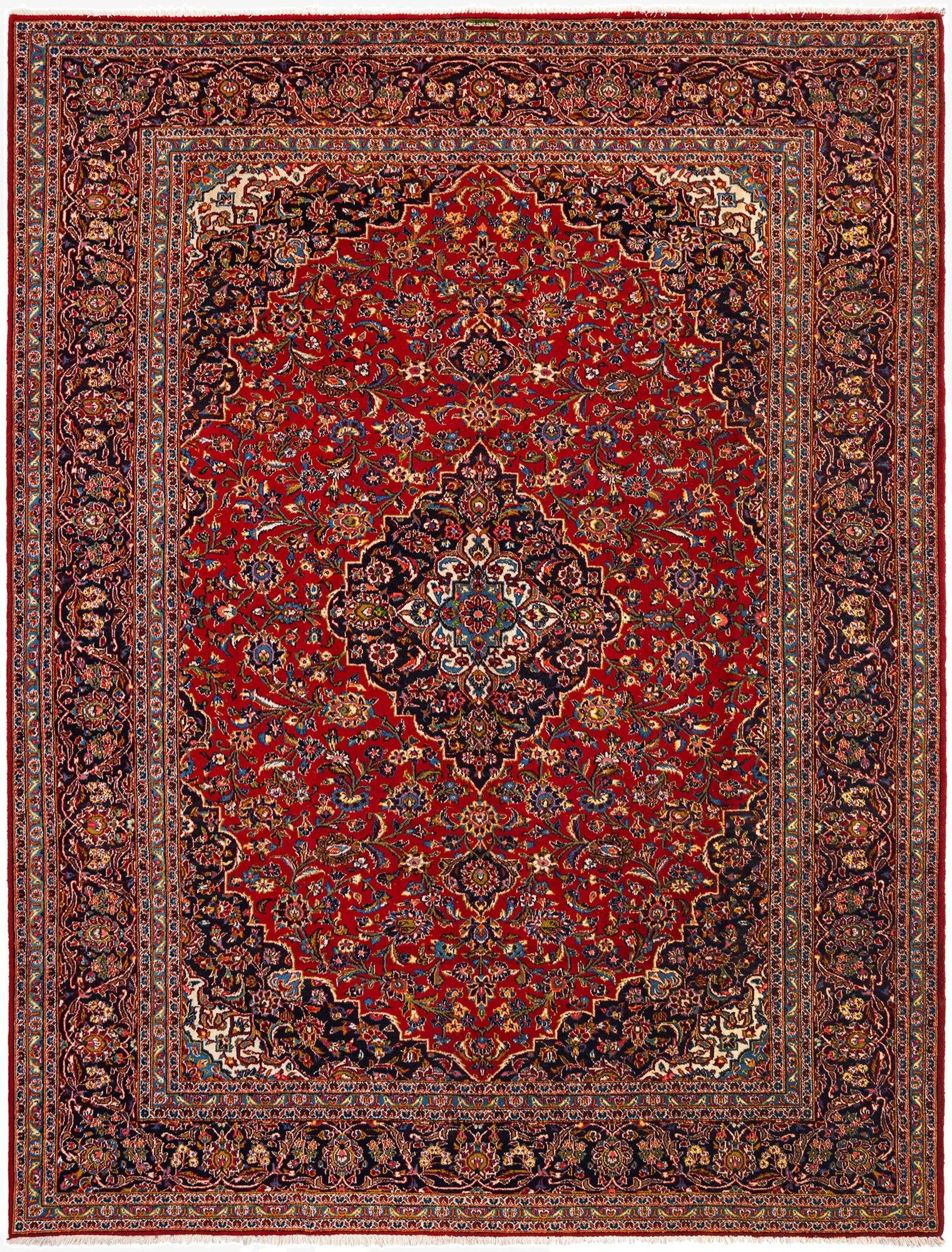  9' 11 x 12' 7 Kashan Wool Rug