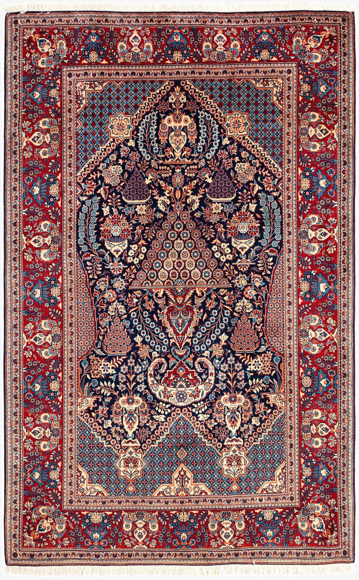  4' 4 x 6' 10 Kashan Wool Rug