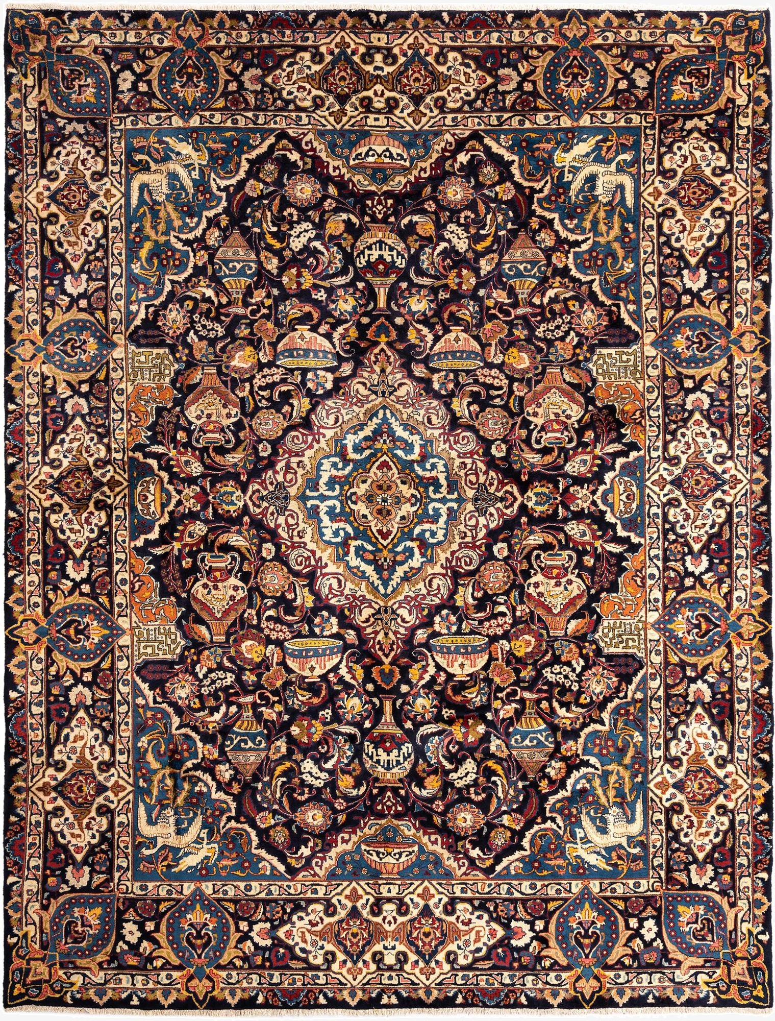  9' 9 x 12' 10 Kashan Wool Rug