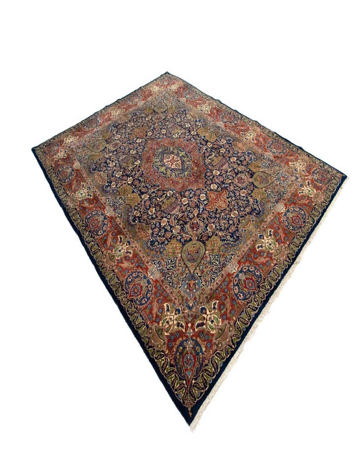 Detail image of  9' 9 x 12' 6  Hand Knotted Kashmar Persian Wool Rug