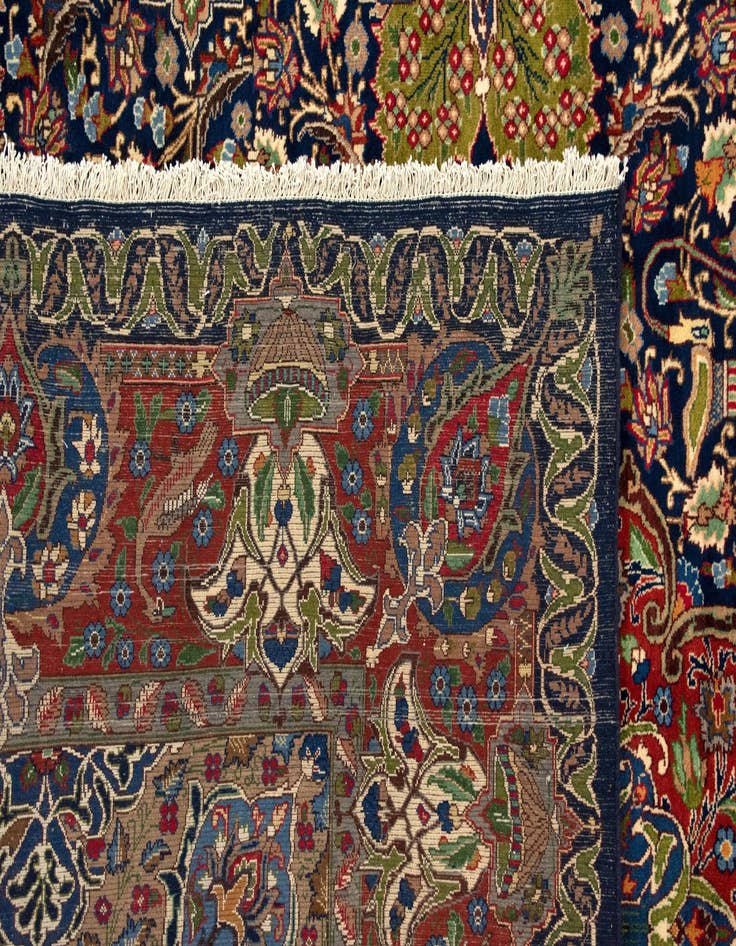 Detail image of  9' 9 x 12' 6  Hand Knotted Kashmar Persian Wool Rug