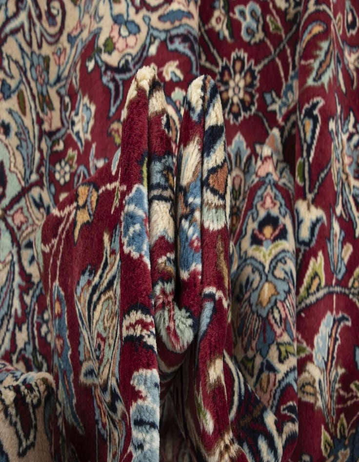 Detail image of  9' 9 x 12' 11  Hand Knotted Kerman Persian Wool Rug