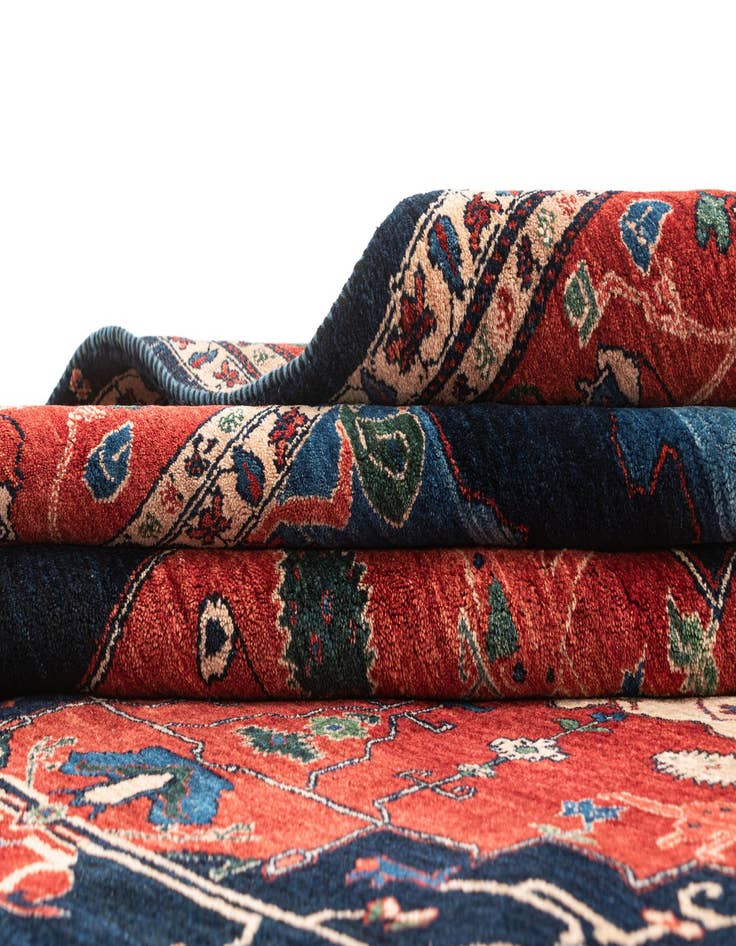 Detail image of  8' 2 x 9' 7  Hand Knotted Luribaft Rug