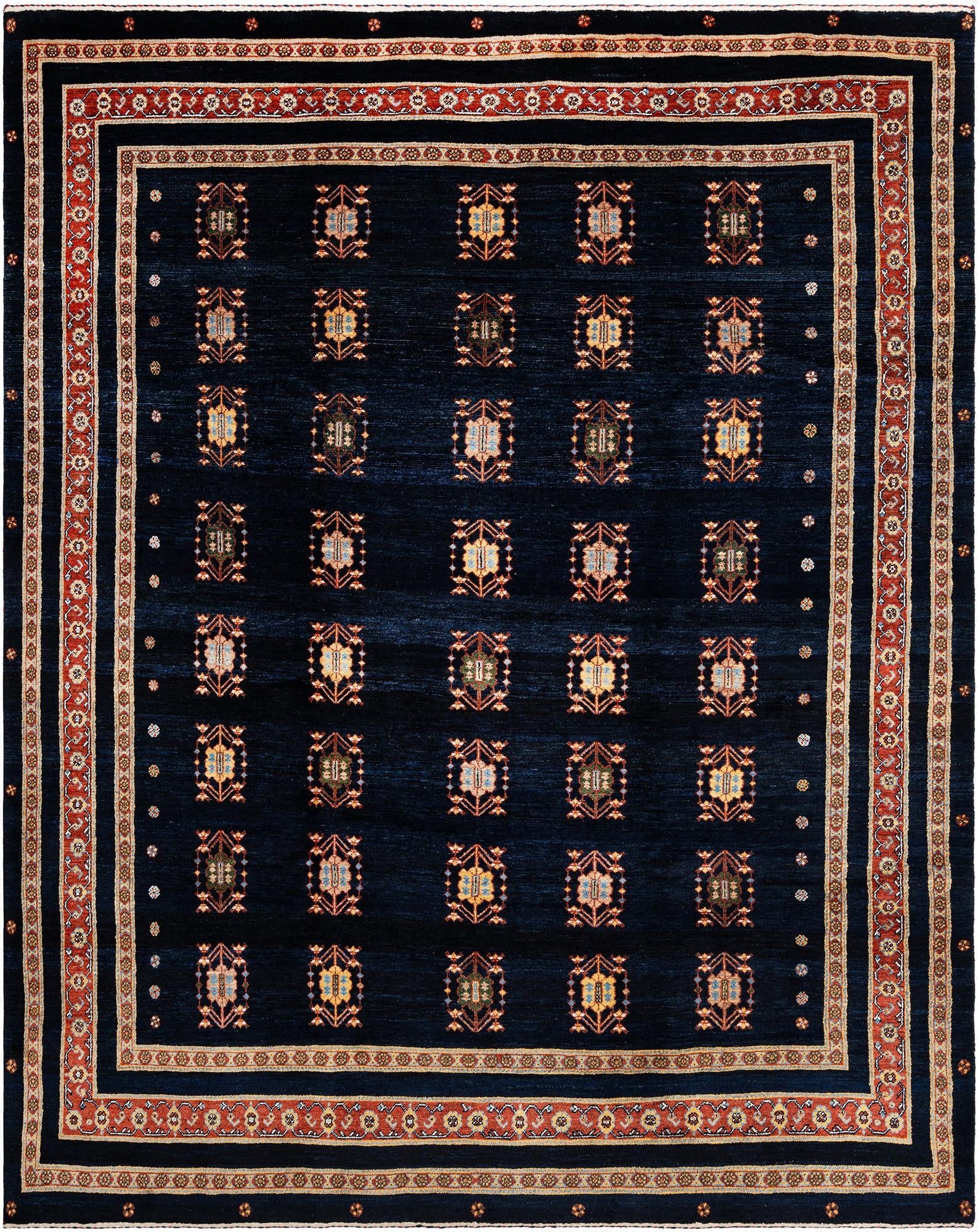  7' 10 x 9' 9  Hand Knotted Luribaft Rug