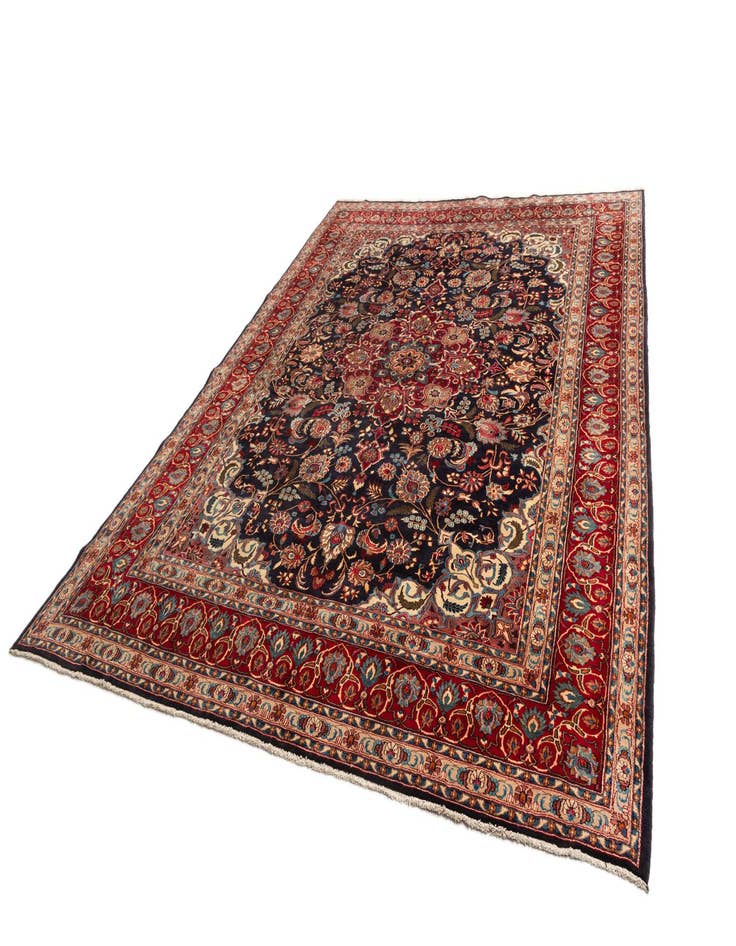 Detail image of  9' 11 x 12' 9 Mashad Wool Rug