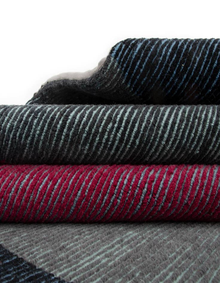 Detail image of  6' 1 x 8' 3  Hand Knotted Modern Farona Wool Rug