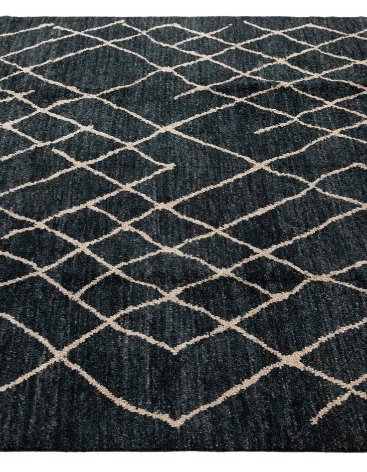 Detail image of  5' 11 x 8' 1  Hand Knotted Moroccan Wool Rug
