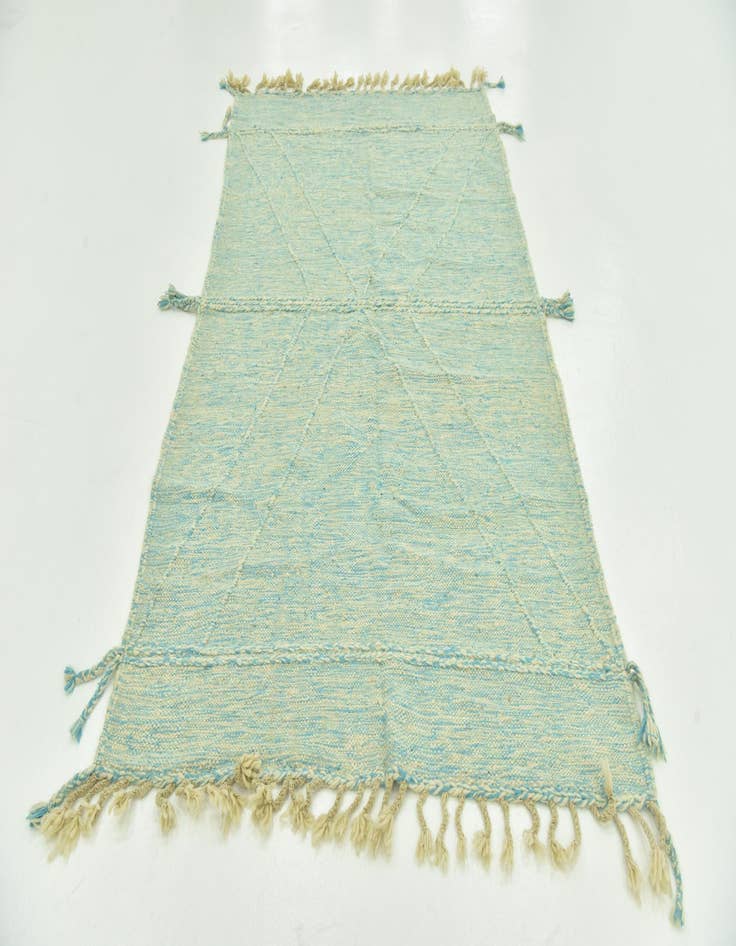 Detail image of  4' 9 x 8' 1  Hand Knotted Moroccan Wool Rug