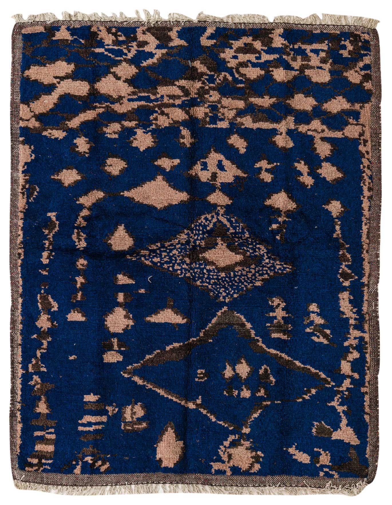 Primary image  5' 3 x 7' 6  Hand Knotted Moroccan Wool Rug