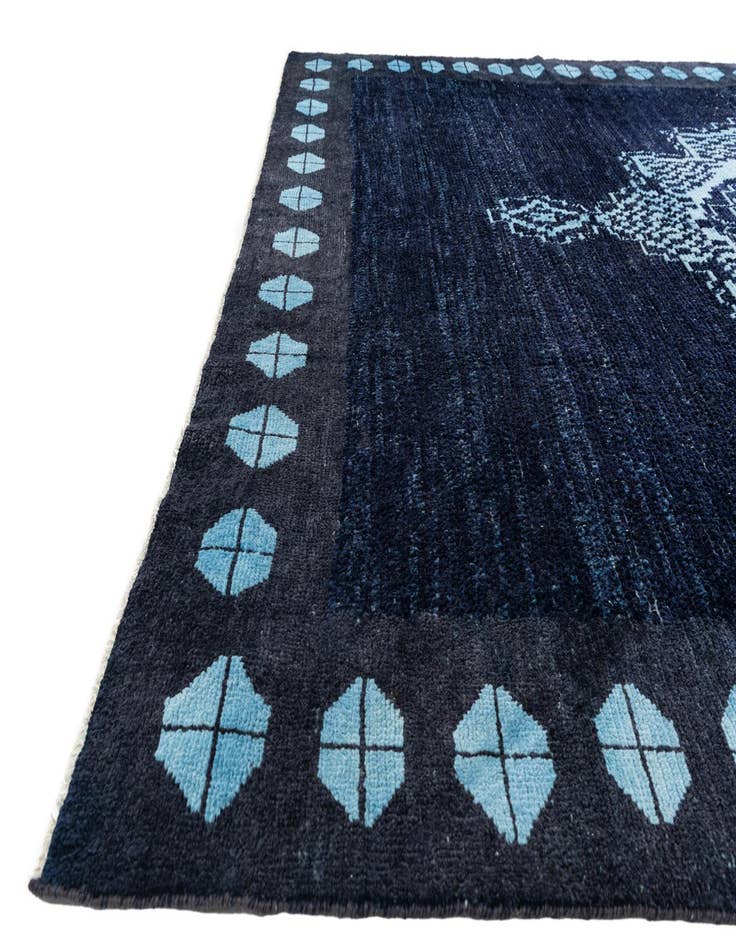 Detail image of  10' 6 x 14' 8  Hand Knotted Moroccan Wool Rug