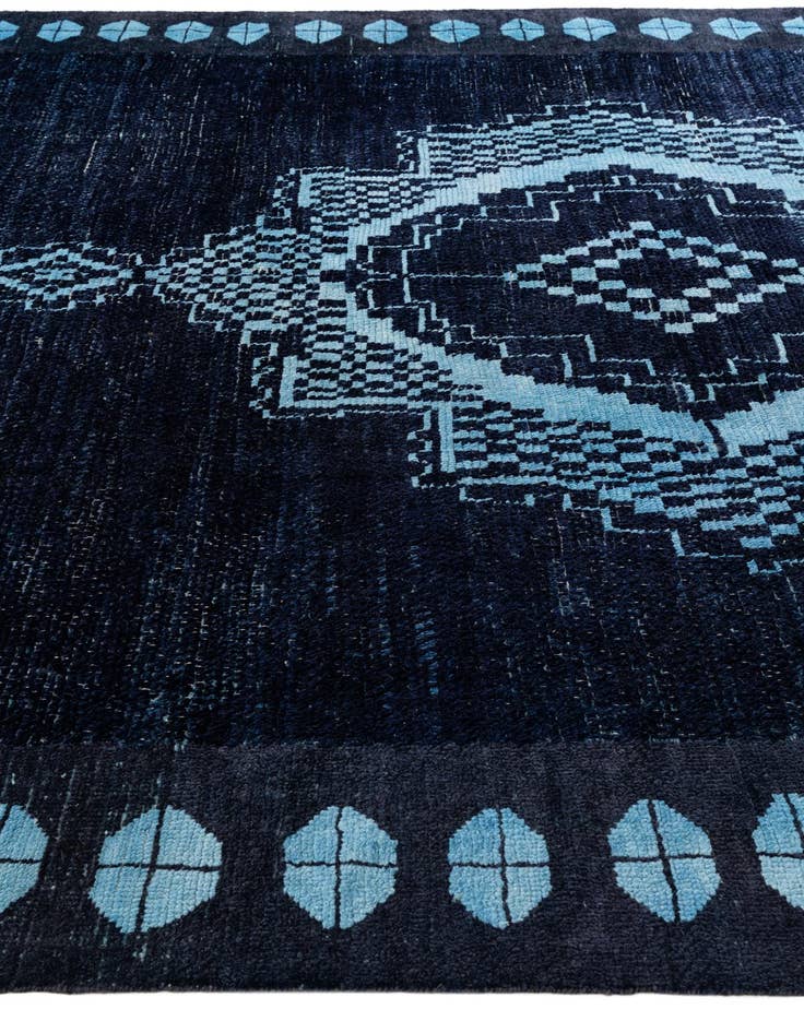 Detail image of  10' 6 x 14' 8  Hand Knotted Moroccan Wool Rug