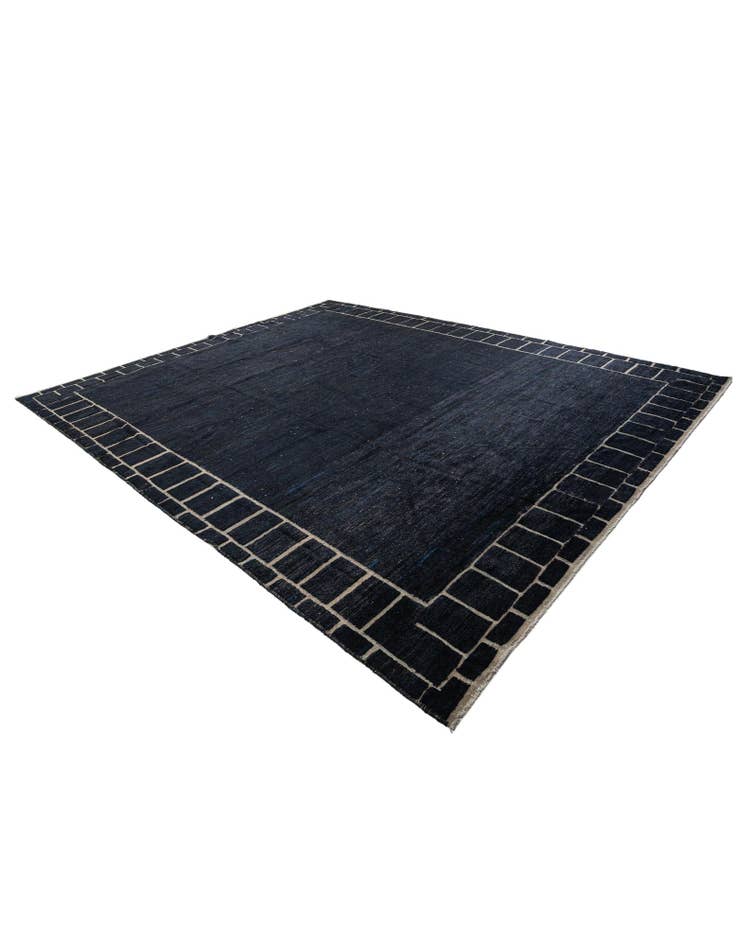 Detail image of  12' 6 x 14' 9  Hand Knotted Moroccan Wool Rug