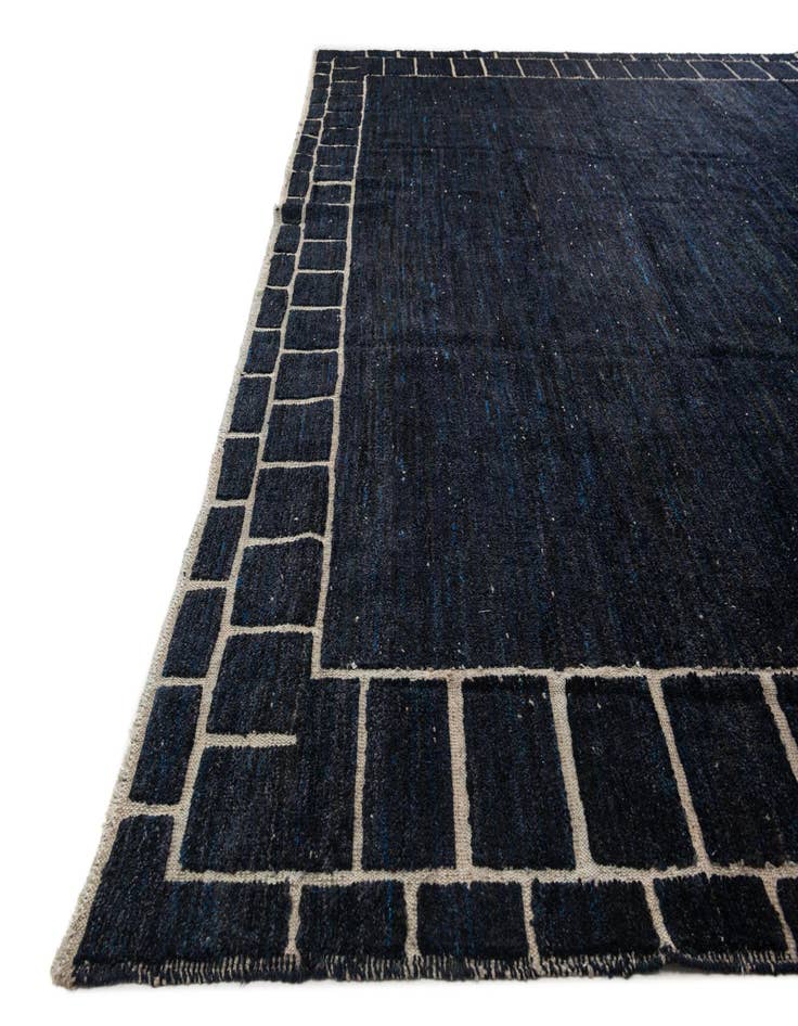 Detail image of  12' 6 x 14' 9  Hand Knotted Moroccan Wool Rug