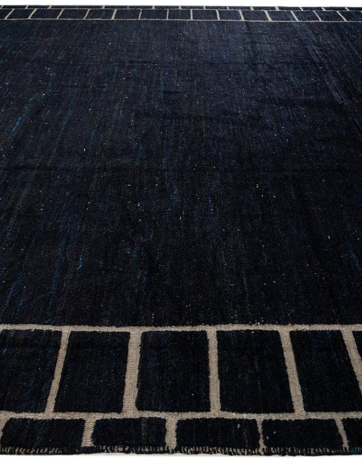 Detail image of  12' 6 x 14' 9  Hand Knotted Moroccan Wool Rug