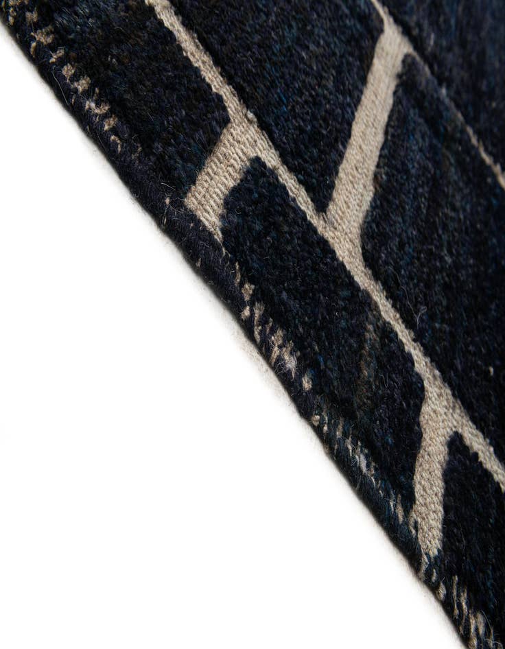 Detail image of  12' 6 x 14' 9  Hand Knotted Moroccan Wool Rug