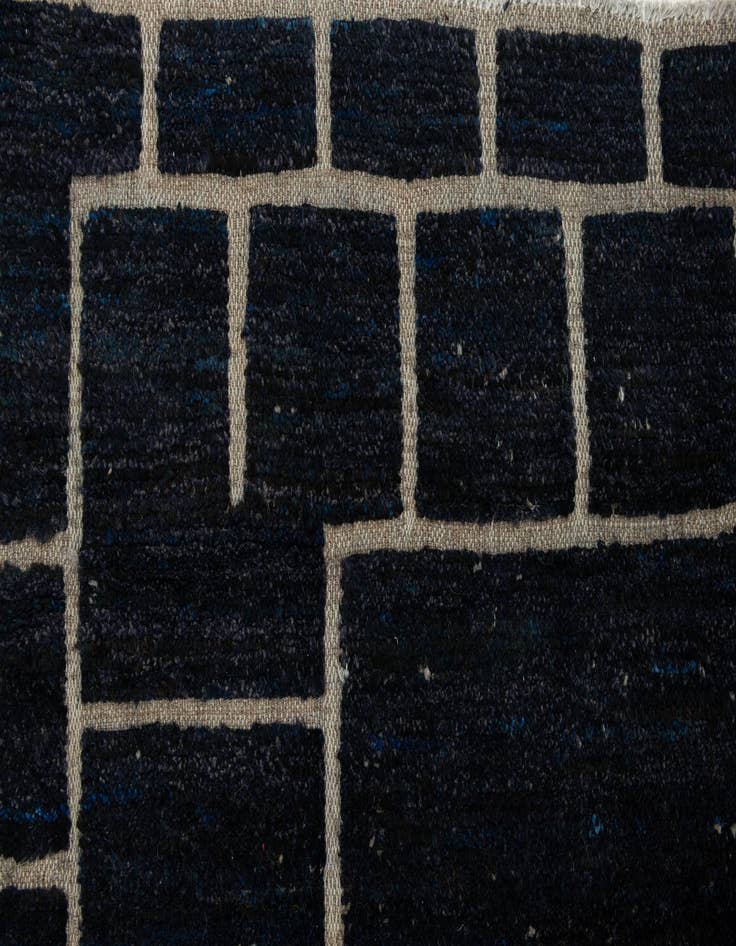 Detail image of  12' 6 x 14' 9  Hand Knotted Moroccan Wool Rug
