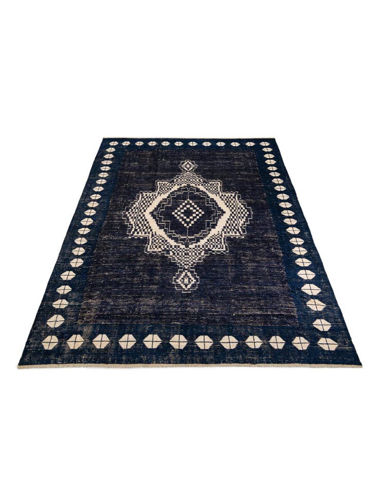 Detail image of  10' 7 x 14' 5  Hand Knotted Moroccan Wool Rug