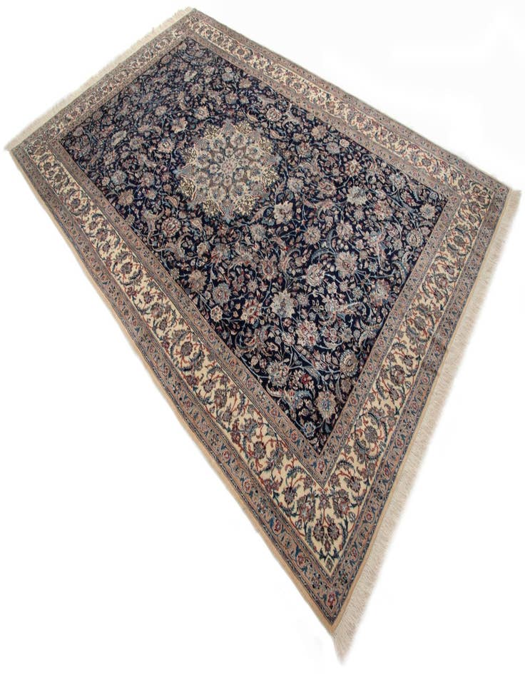 Detail image of  7' 1 x 11' 6  Hand Knotted Nain Persian Rug