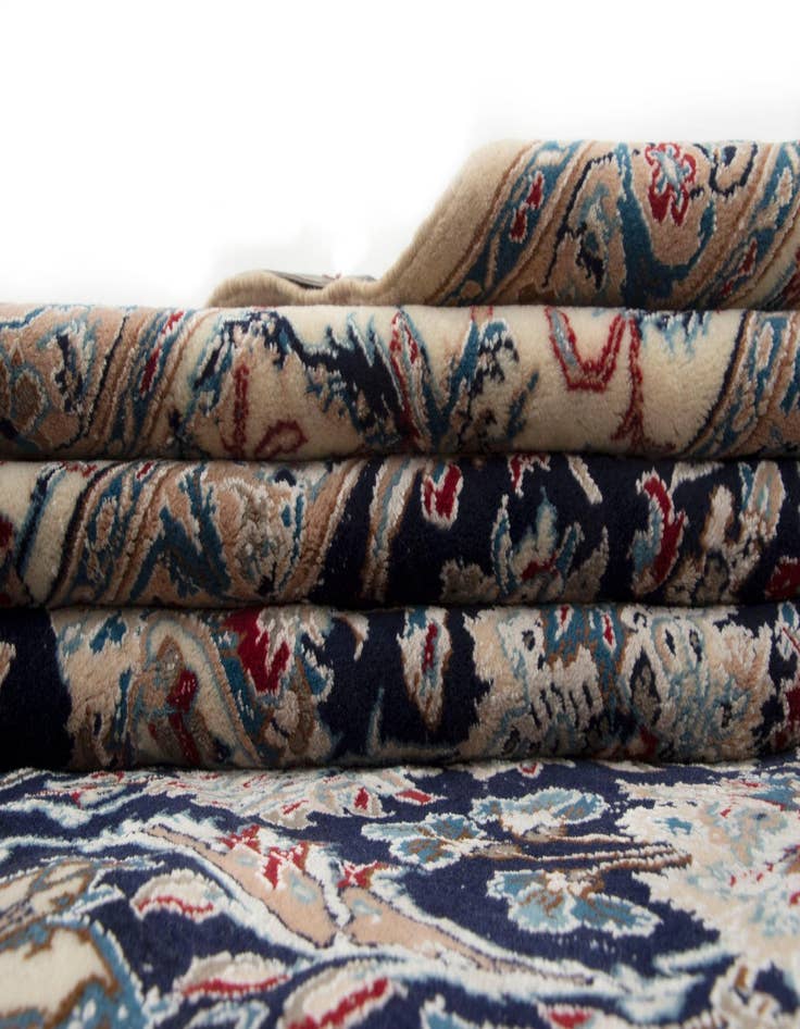 Detail image of  7' 1 x 11' 6  Hand Knotted Nain Persian Rug