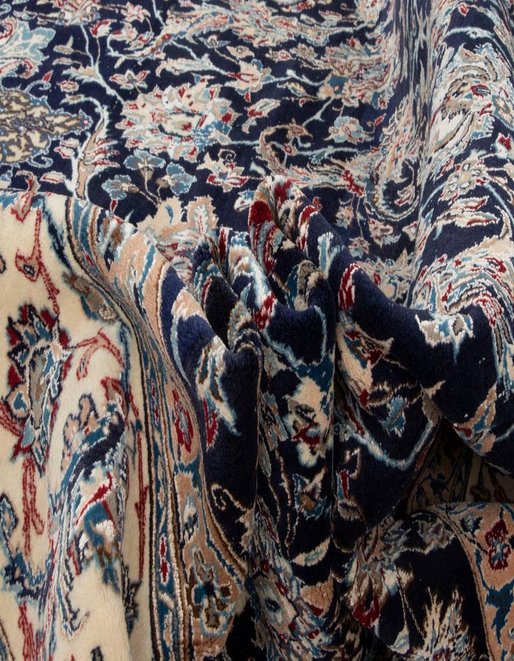 Detail image of  7' 1 x 11' 6  Hand Knotted Nain Persian Rug