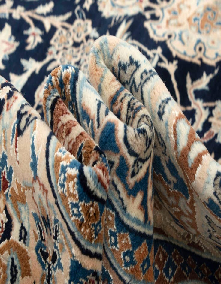 Detail image of  10' 4 x 14' 1  Hand Knotted Nain Persian Rug