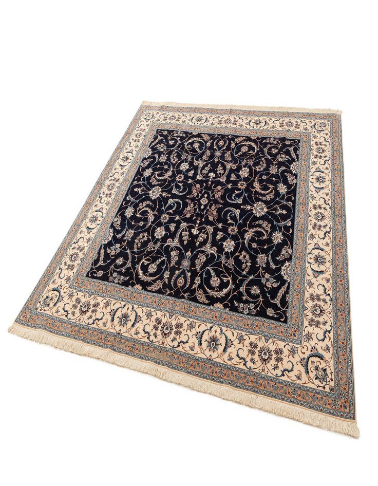 Detail image of  8' 1 x 8' 3  Hand Knotted Nain Rug