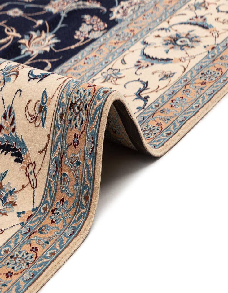 Detail image of  8' 1 x 8' 3  Hand Knotted Nain Rug