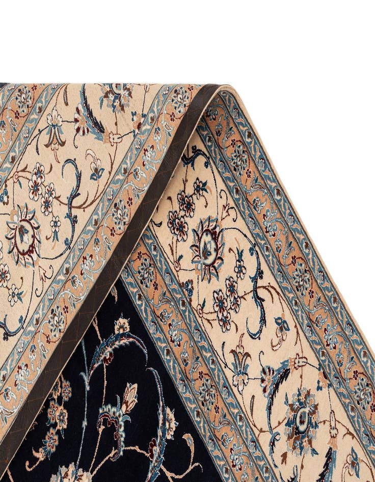 Detail image of  8' 1 x 8' 3  Hand Knotted Nain Rug