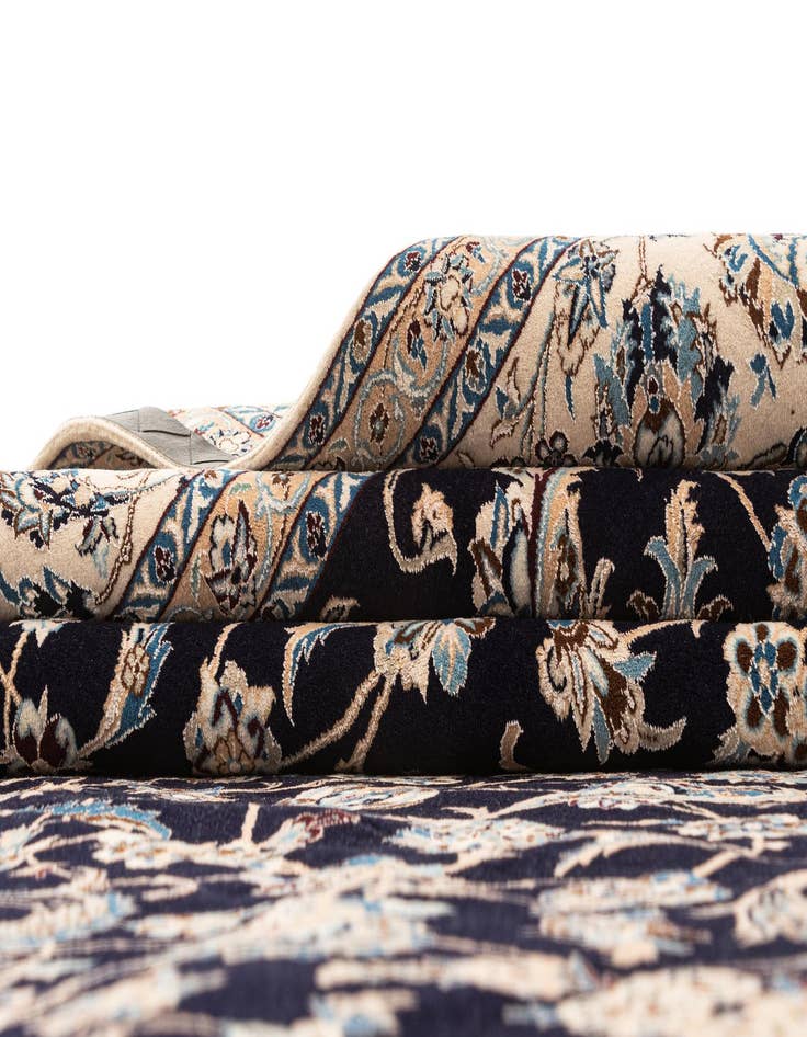 Detail image of  7' 3 x 10' 4  Hand Knotted Nain Rug