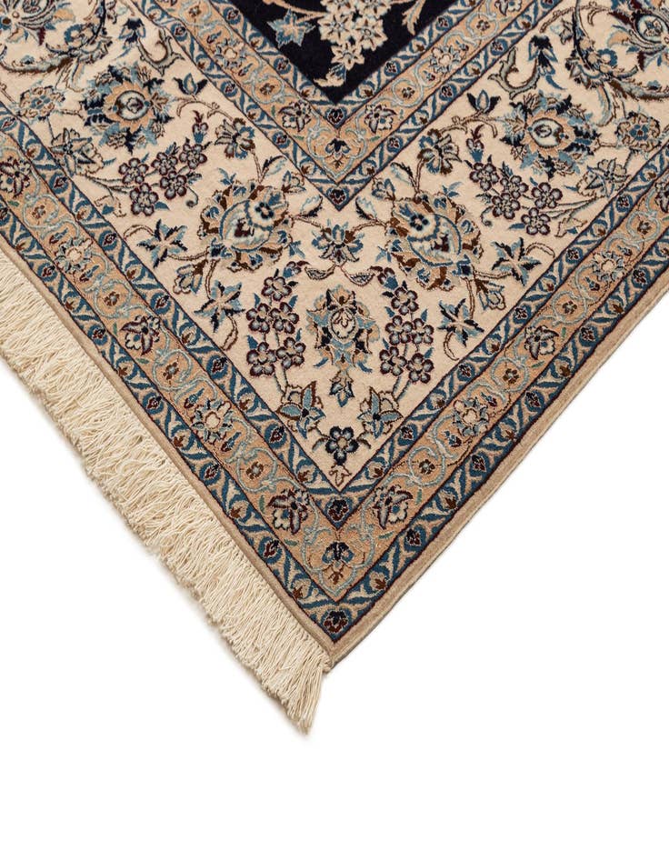 Detail image of  7' 3 x 10' 4  Hand Knotted Nain Rug