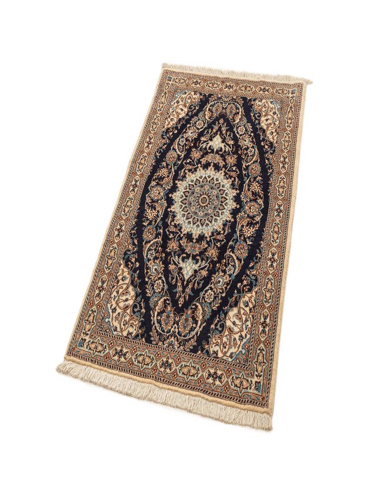 Detail image of  2' 7 x 4' 2  Hand Knotted Nain Rug