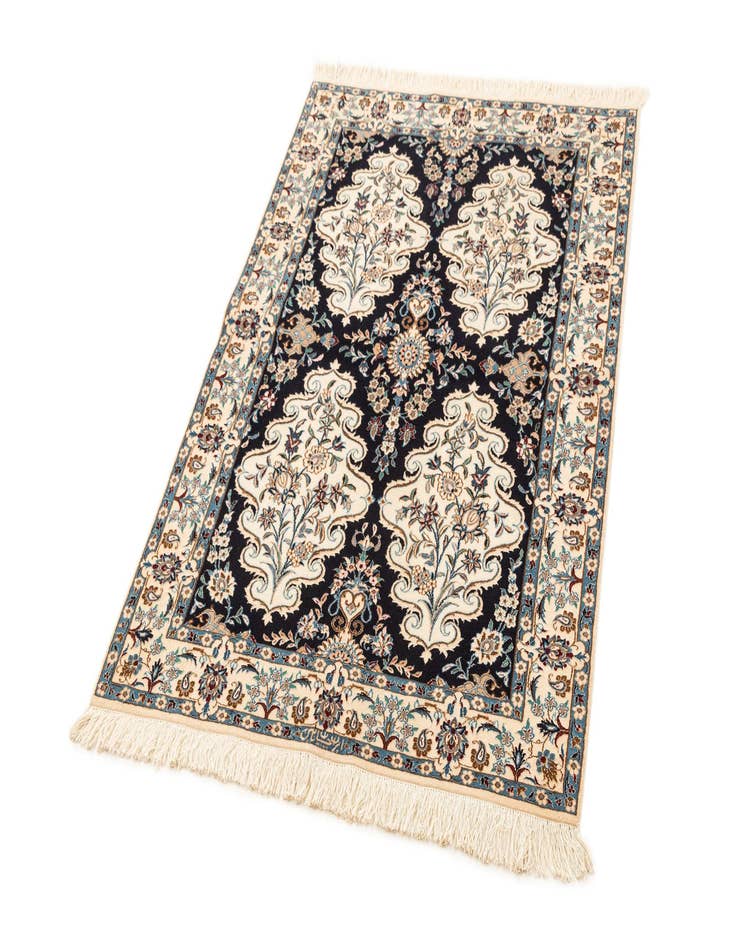 Detail image of  3' 5 x 4' 8  Hand Knotted Nain Rug