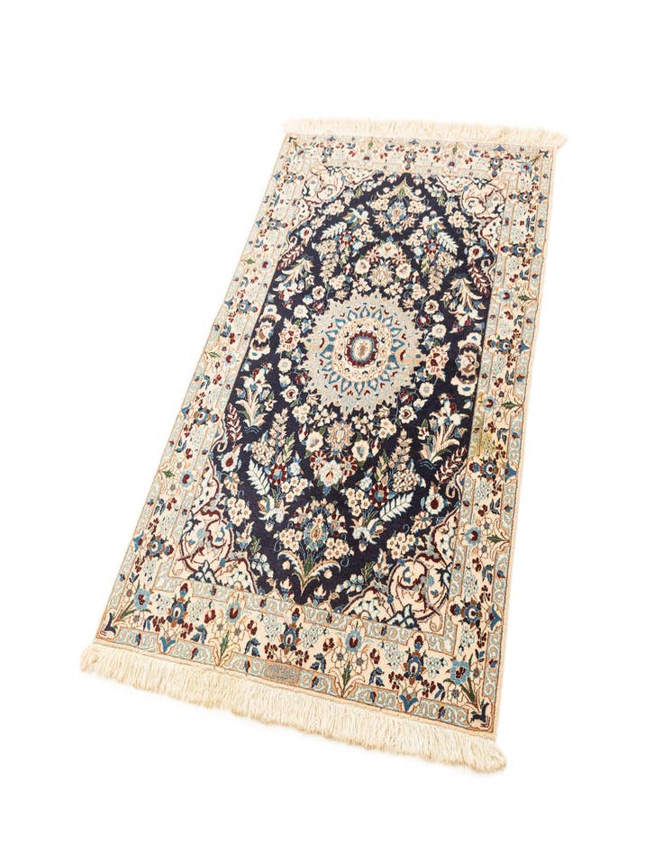 Detail image of  3' 7 x 5' 3  Hand Knotted Nain Rug